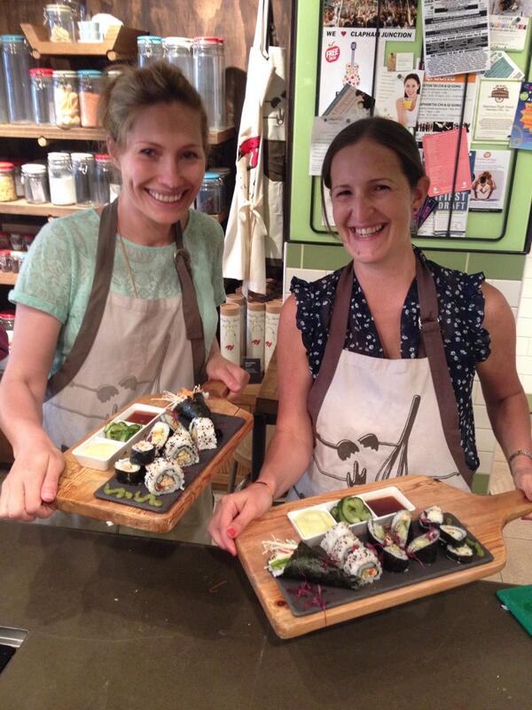 jenniferlowings's tweet image. Sushi lessons @Recipease - great fun!!!