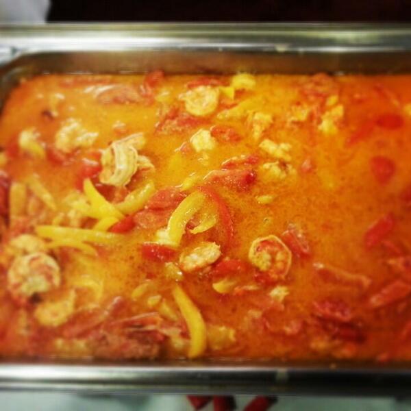 BryanLuben's tweet image. Shrimp sautee at West Angeles Church today for lunch menu