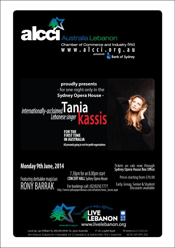 ALCCIMEMBERS's tweet photo. Tania Kassis' performance in Melbourne was sensational!
Don't miss her at the Sydney Opera House next Monday http://t.co/P0Jf82BxXH
