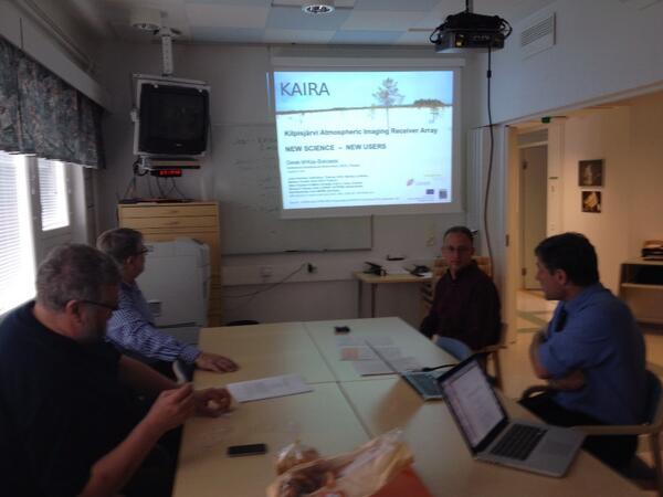LassiRoininen's tweet image. A meeting at SGO with Matt Ettus from @EttusResearch and Leif Johansson from NI - discussing #EISCAT_3D and #KAIRA!
