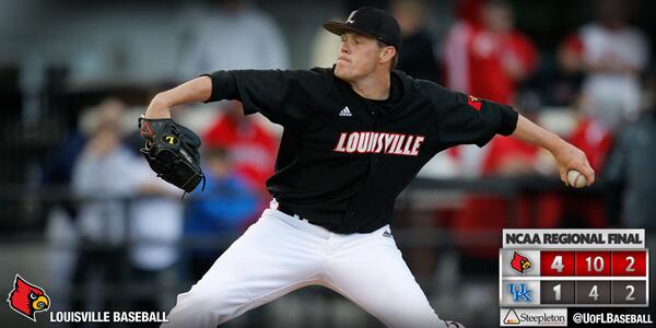 BSB: Louisville 4, Kentucky 1 FINAL, NCAA Regional. <a href="/UofLBaseball/">Louisville Baseball</a> advances to 2nd-straight Super Regional! #L1C4