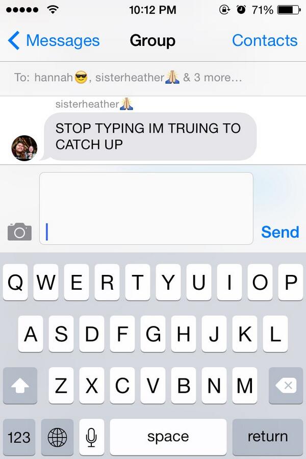 bbygrlmary's tweet image. #groupchatproblems