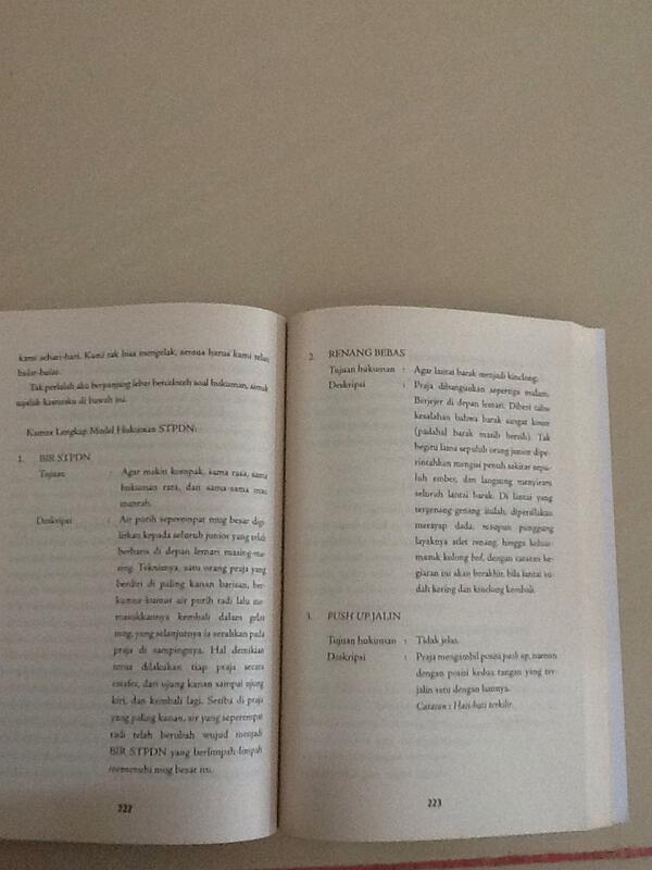 PurnaPraja18's tweet photo. Di novel #SangAbdiPraja terdapat juga kamus lengkap model hukuman STPDN http://t.co/Qowh32U6R1
