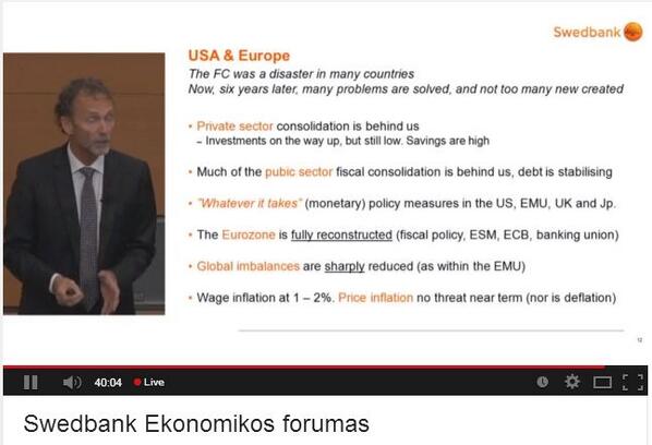Sitting in the Netherlands, participating in "Swedbank" #macroeconomy forum in Lithuania: digital life at it's best!
