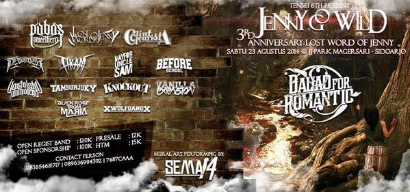 Jenny Go Wild 3rd Anniversary Lost Word Of Jenny 23 Agustus 2014 JJ Park Magersari Sidoarjo