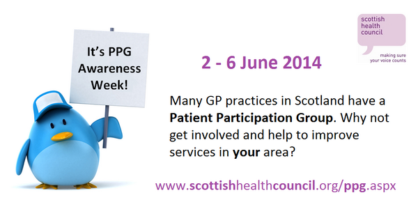 HISengage's tweet photo. It’s #PPGweek. Ask your GP practice if they have a patient participation group... then why not get involved? http://t.co/q0r6XEbnjl