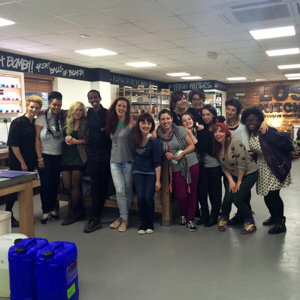 We have the lovely <a href="/LushSouthMolton/">Lush South Molton St</a> team in today helping us, while they are closed for refurbishment. #lushkitchen