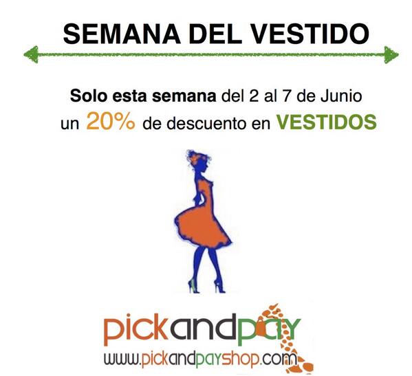 PickandpayShop's tweet photo. ATENCIÓN! Esta semana ocurre algo grande en @PickandpayShop tendremos un 20%de Dto. En vestidos del 2 a 7 de Junio! http://t.co/BoD6jDfrI8