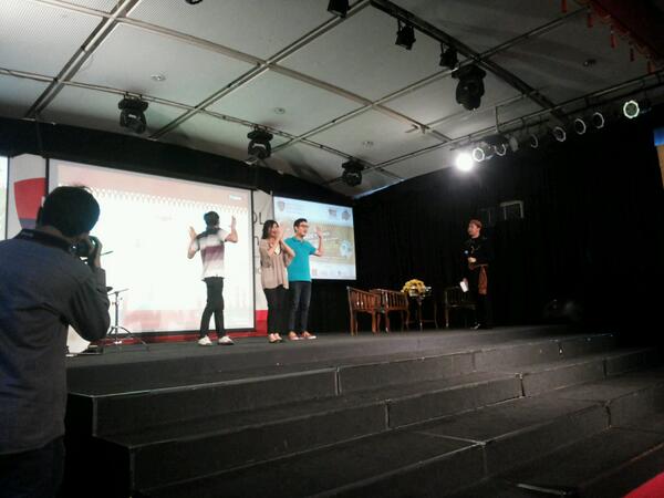 Salah satu bgian seru di event ini:) #prfestival2014 "<a href="/madeinjkt/">Made in Jakarta</a>: Bang <a href="/billygamaliel/">Billy</a> menantang 3 penonton   "