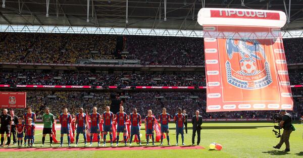 CPFC's tweet image. FOLLOW &amp;amp; RT this for a chance to win the giant Crystal Palace flag used at Wembley during the 2013 Play-Off Final!
