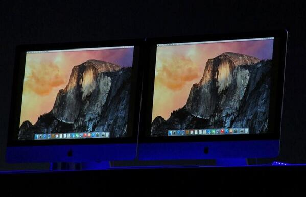 Cinquetacche's tweet image. ...sui Mac c&apos;è la nuova versione di #OSX10... #WWDC14 #flat