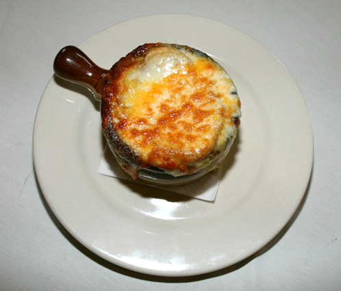 AboveRestaurant's tweet photo. When it’s this loaded w. cheesy goodness, you can have it all year round! Come by &amp; try our #FrenchOnion #soup. http://t.co/b5q7S2B7rX
