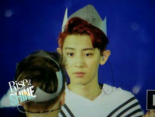 msparkchanyeol's tweet photo. prince chanyeol your crown looks good on you http://t.co/36eoCDarGD
