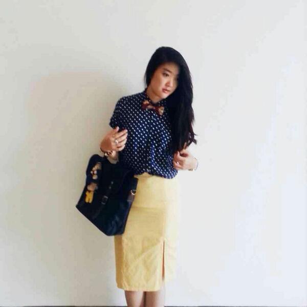 dogwoodsupply's tweet photo. Ms @stefanitan from @jolie_clothing with our Messenger Collection. Make sure you follow @jolie_clothing folks! :D http://t.co/08velBAkk7
