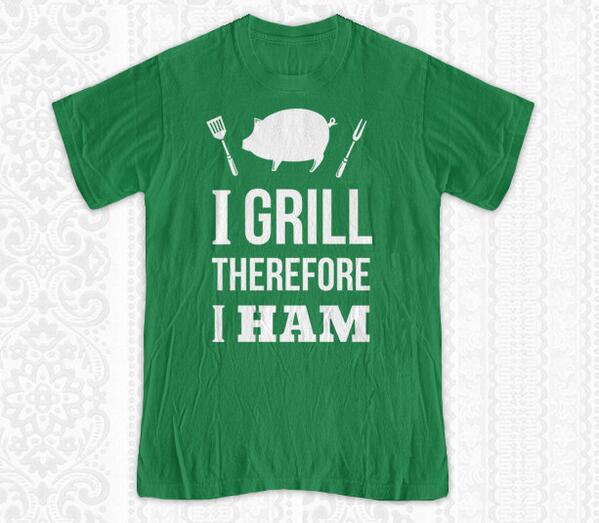 New in my esty shop: Gift for Dad Grilling Shirt - I Grill Therefore I Ham. Grilling Gif... ift.tt/1rD7jhk