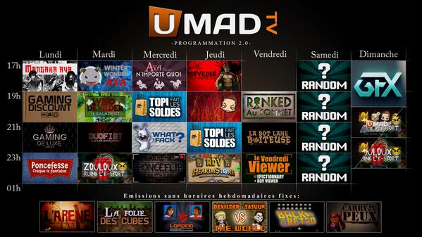 Superzouloux's tweet photo. Ça y est, on y est ! @UMADTv #eclypsia La nouvelle programmation commence aujourd'hui <3 http://t.co/bW3ekhQrzZ