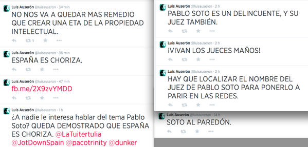 dbravo's tweet photo. Hola amigos, este es Luis Auserón (Radio Futura), en estado supongo que sobrio, opinando de Pablo Soto y su sentencia http://t.co/2NcghmU4Qr