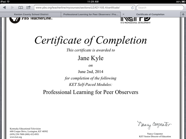 JaneMKyle's tweet photo. Certificate http://t.co/lpsfpVNWNx
