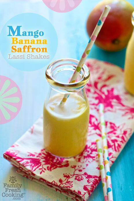 And our milkshake of the day (which we always get excited about) is our lassi inspired Mango Saffron Banana Shake!