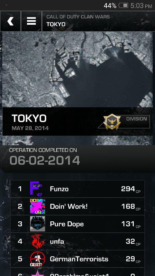 FunzoGaming's tweet image. Funzo wins another clan war. We moving up.