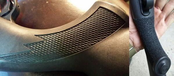 EstelaWildEd's tweet image. Before and after.  Homebrew #10/22 grip stipling. #gunmods