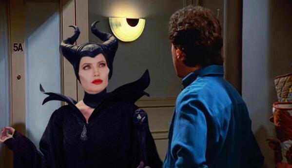 Seinfeld2000's tweet photo. Jery cant tell if his new GF Angalina Jolies horns are real

JERY GF: Theyre real.. and theyre malificent http://t.co/rqoDnE8c31