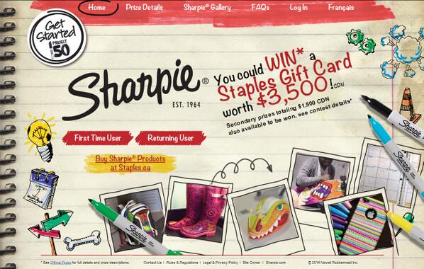 SharpieCanada's tweet photo. Show off your Sharpie skills with @StaplesCanada! Upload your creations today! #Win #contest http://t.co/xlMShzBId2 http://t.co/LZOdhxthvF