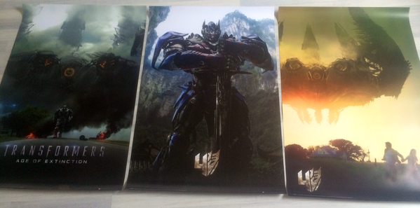 I have just received my #Transformers  #AgeOfExctinction movie posters. Can't wait to see it ! @S4TE @S4TEWebmaster