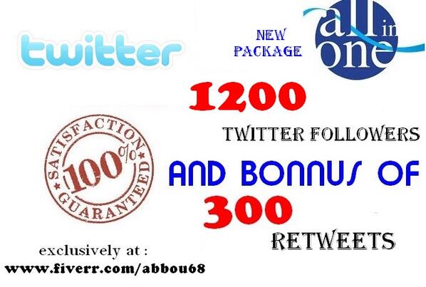 abbou68's tweet image. give you 500 twitter followers and 50 retweets for only 5$
fiverr.com/abbou68/give-y…