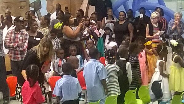 Kindergarten parents watched their little ones at the ceremony with such pride and joy!