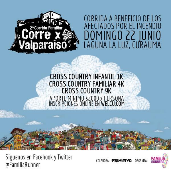 TeamPrimitivo's tweet photo. Teníamos botado Twitter!! Se viene Corre x Valparaíso 2! Inscríbete y haz tu aporte en http://t.co/dOGEvGnSmW http://t.co/zzABZcXYrw