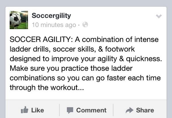 Soccergility's tweet photo. SOCCER AGILITY: http://t.co/NSATl4Jymj