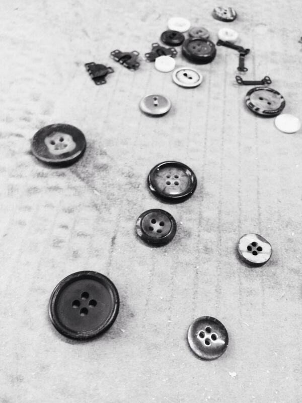 Underground_V's tweet photo. Choosing buttons to finish up #FW14 #UGV http://t.co/7rILe5GQwo