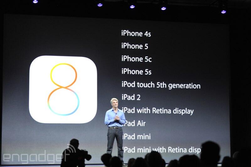 Engadget on Twitter: "iOS 8 will work with iPhone 4s, iPad 2 and newer