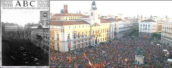 AntonioMaestre on Twitter: "Puerta del Sol. 14 de abril de 1931 y ...