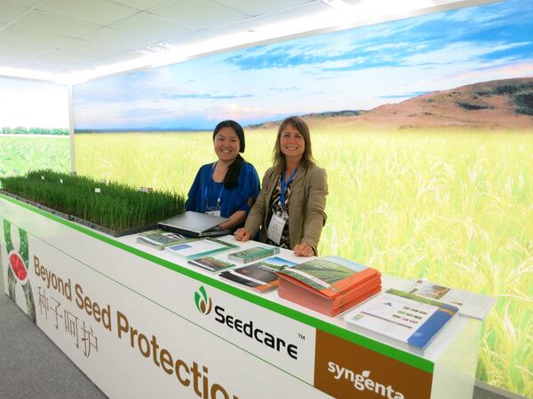isabelleb100's tweet image. Retrospectively a few pictures from our great #SyngentaSeedcare exhibition space at the #WorldSeedCongress