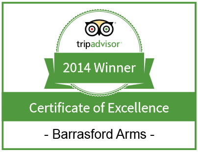 BarrasfordArms's tweet photo. We're proud to receive a #tripadvisor certificate of excellence for the 3rd year @NorthEastHour  #Northeasthour http://t.co/qsLJXnCqgK