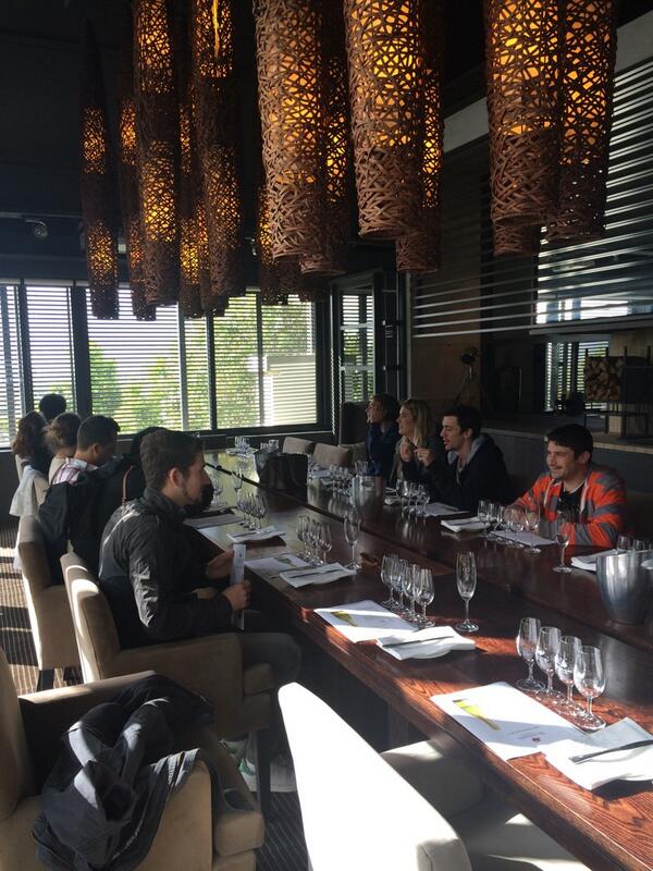 E_Hof's tweet photo. Wine tasting @SteenbergWines (and @GrahamBeckWines) with @TestKitchenCT crew. Great experience and delicious wines! http://t.co/PTUztnbiU0