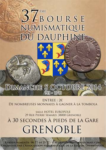 Cedomni's tweet photo. 37ème bourse numismatique du Dauphiné, à Grenoble le 5-10-2014 !
Soutenez la numismatique en partageant ce tweet :-) http://t.co/6EnSNHlP64