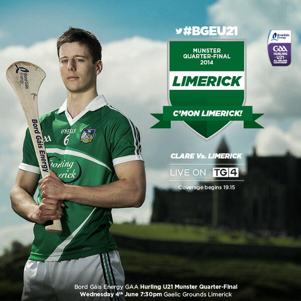 BGEGAA's tweet photo. Can @LimerickCLG's U21 hurlers, who take on @GaaClare this Wed, replicate the heroics senior counterparts? #BGEU21 http://t.co/Q2hd7GOlbz