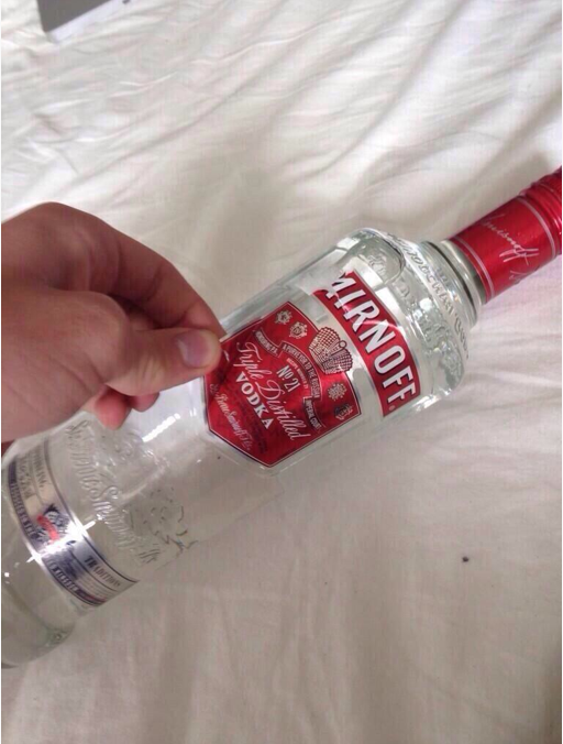 CCEA_cunts's tweet photo. Just taking he label off my drink for the exam tomorrow http://t.co/SZLsMs7MI3