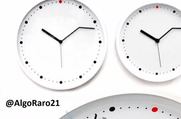 AlgoRaro21's tweet photo. Para aquellas personas que siempre llegan tarde, un reloj con 3 minutos adelantados.$78 http://t.co/S4HcLt0Tp1