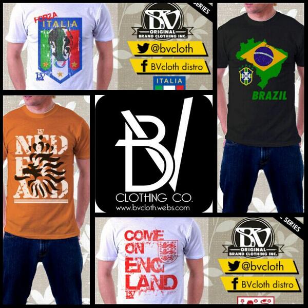 Sambut Piala dunia 2014 dengan kaos tim negara favorit anda #worldcup2014 #bvcloth
