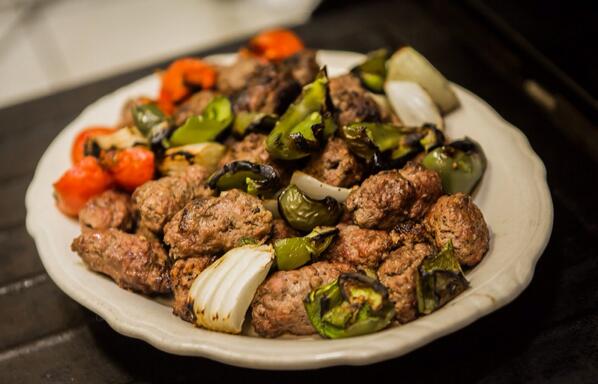 Beef Kofta Kabob. One of the 11 dishes showcased at our event at Ariana Restaurant. #BESTBITE #philly <a href="/foobooz/">Foobooz</a>