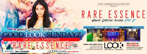 uptownpromodc's tweet photo. #goodLOOKsundayz Feat RARE ESSENCE! 4pm-12mid At Look Lounge( 1904 K Street NW DC) Text LOOKdc To 545454 Now http://t.co/5f6zBWTHix