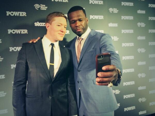 GetSpectrum's tweet photo. But first, let's take a selfie! It's @50cent and Joseph Sikora of @Power_Starz on the red carpet! #PowerTWC http://t.co/Ftf5R1YzzT