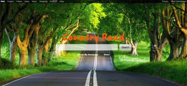 Get this Country Road Google Homepage theme as you Custom Google Homepage in 3 easy Steps: tinyurl.com/q5bpqwl