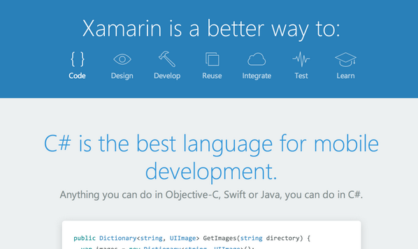 tstpham's tweet image. Wow, @xamarinhq already updated their site to say C# can do anything Swift can do. #appleswift #csharp