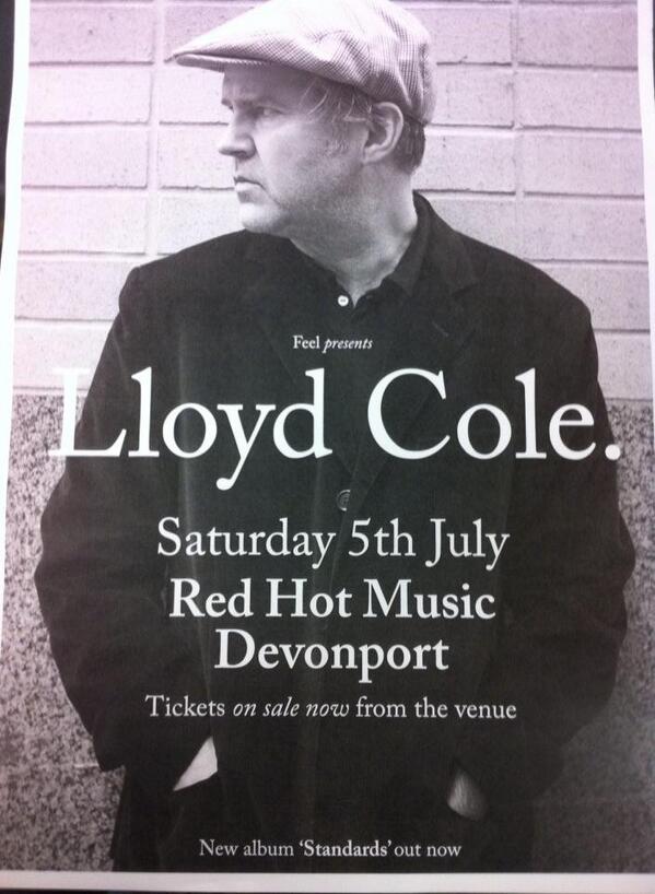 RedHotMusicHQ's tweet photo. #Lloydcole Lloyd Cole @RedHotMusicHQ Saturday 5th July 2014. Only Tassie performance! Tix $35. 64249816. #redhotgigs http://t.co/FurPE9HGq9