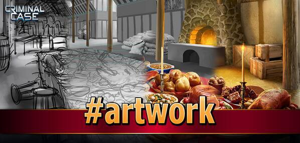 criminalcase14's tweet photo. Wonder how our #artwork idesigned? Check out the evolution from sketch to crime scene! PLAY http://t.co/8L8mCxWoJR http://t.co/GY78lgYDB0